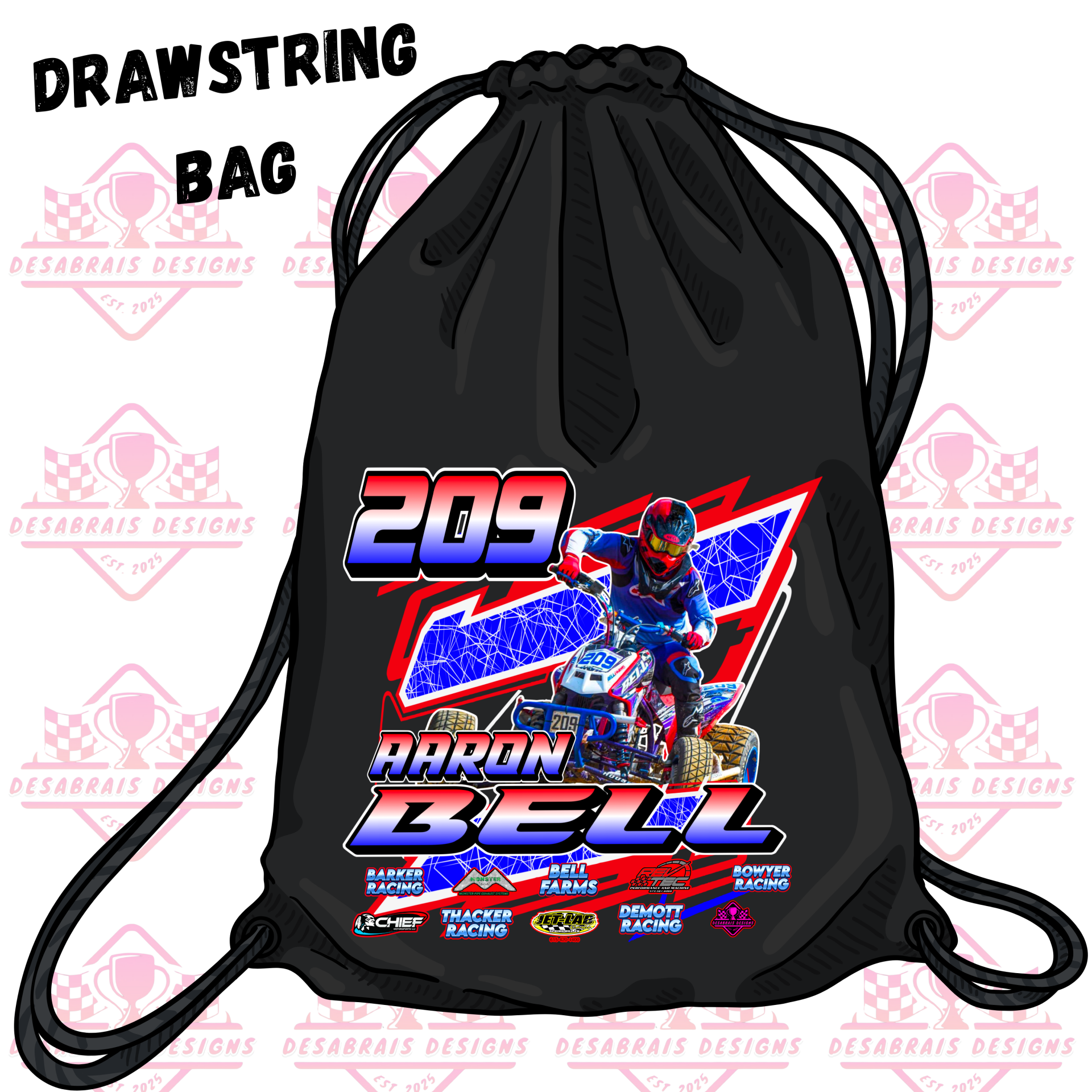 Aaron Bell Drawstring Bag