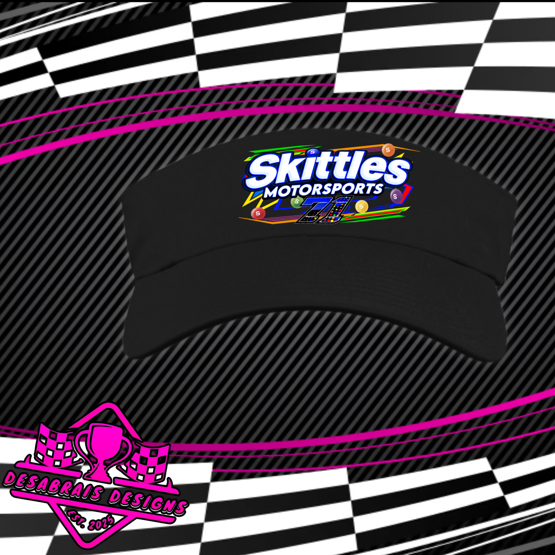 Skittles Motorsports Visor Hats