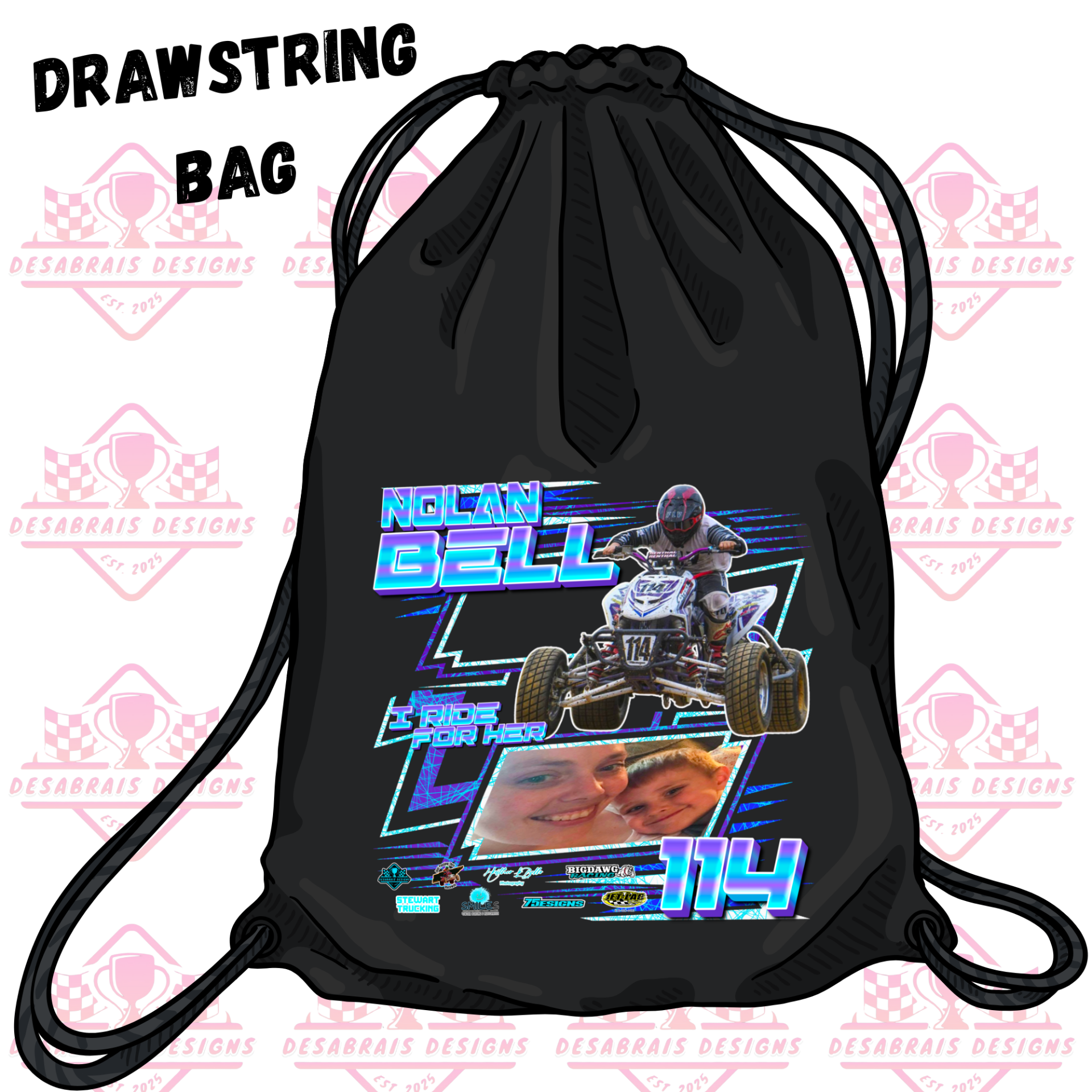 Nolan Bell Drawstring Bag