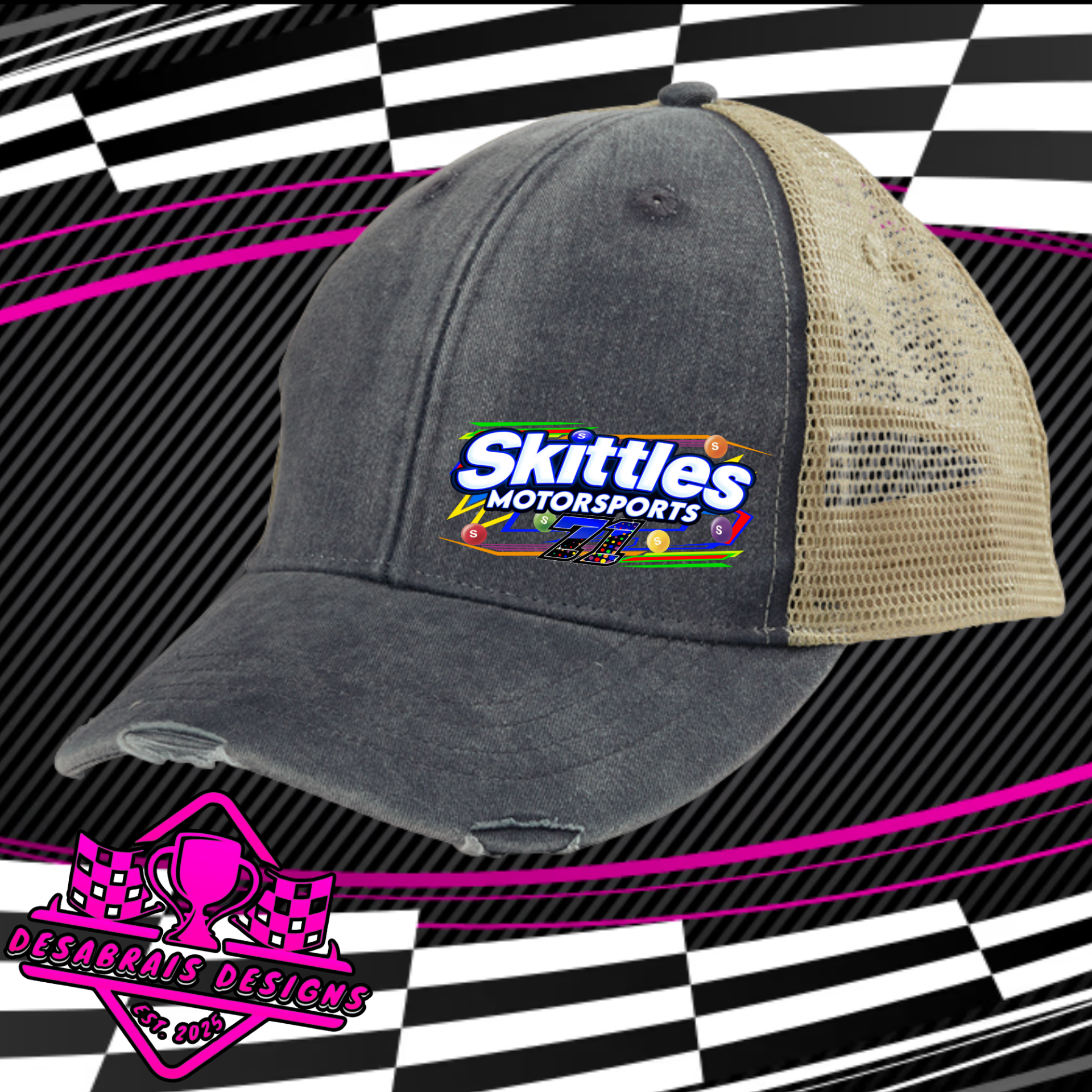 Skittles Motorsports Distressed Hat
