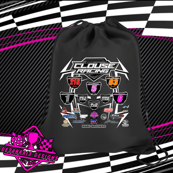 Clouse Racing Drawstring Bag