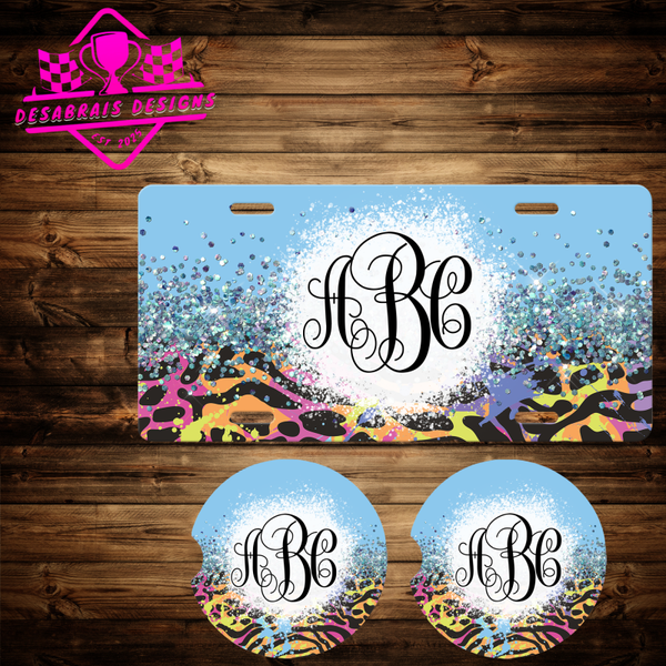 Blue Rainbow Cheeta Sparkle Bundle