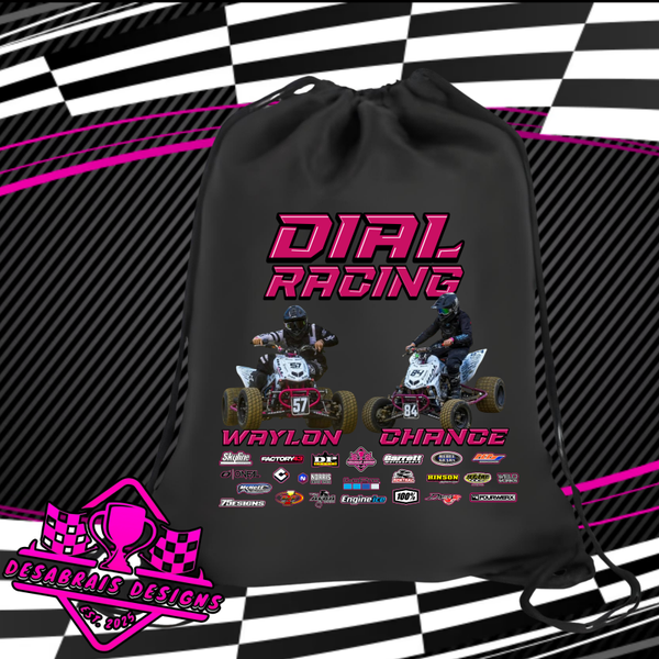 Dial Racing Drawstring Bag