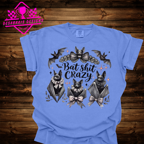 Fancy Bat Shit Crazy Comfort Color Plus Size Fall Tee