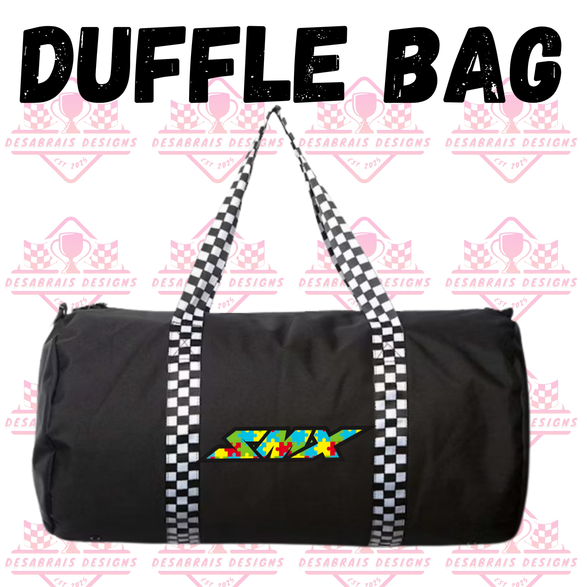 Trey Man Millhisler Checkered Flag Duffle Bag