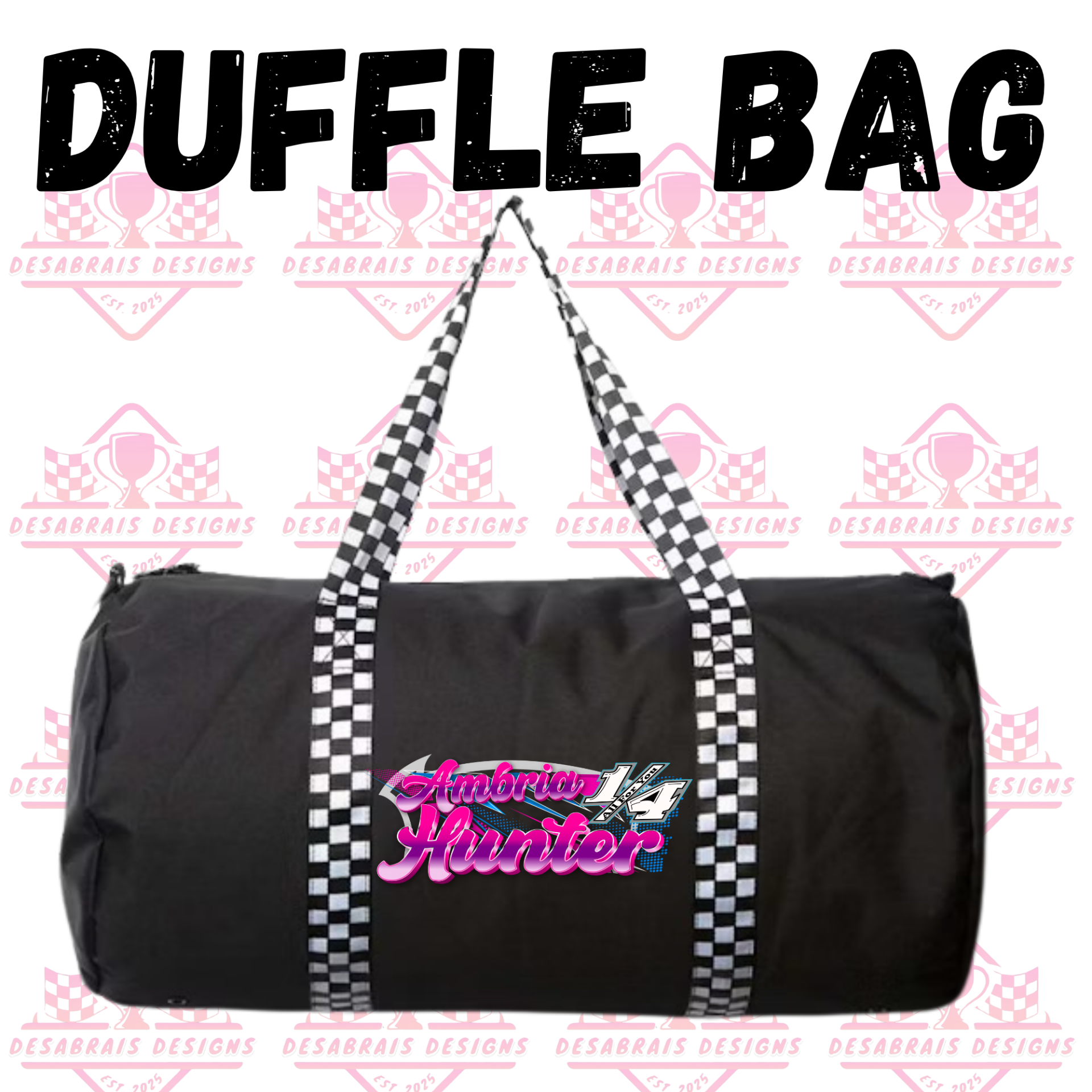 Ambria Hunter Checkered Flag Duffle Bag