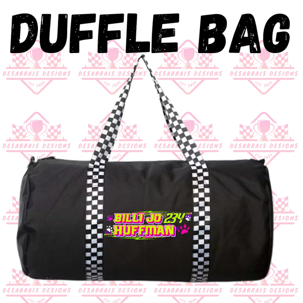 Billi Jo Huffman Checkered Flag Duffle Bag