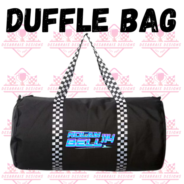 Nolan Bell Checkered Flag Duffle Bag