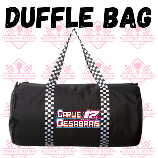 Carlie Desabrais Checkered Flag Duffle Bag