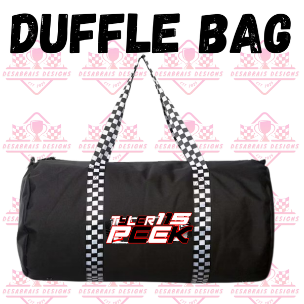 Tyler Peek Checkered Flag Duffle Bag