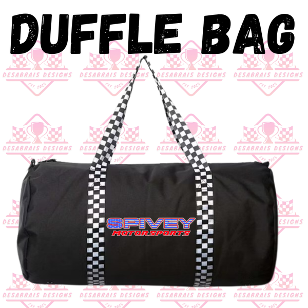 Spivey Motorsports Checkered Flag Duffle Bag