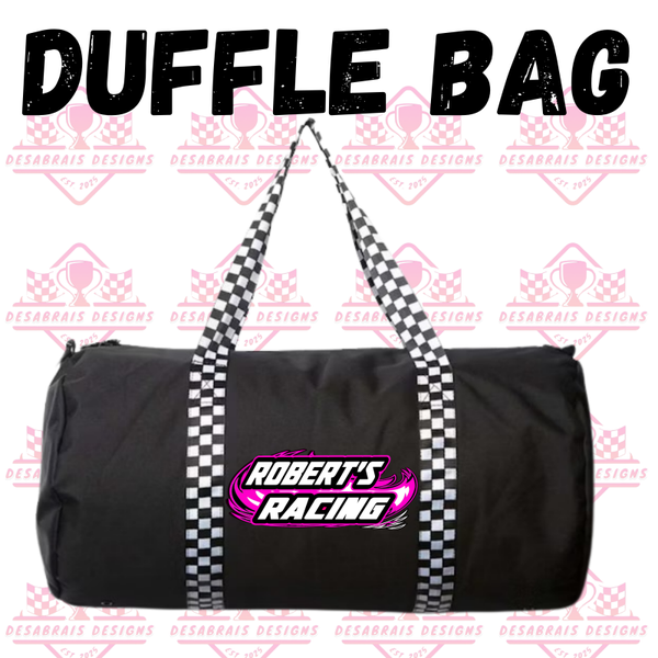 Roberts Motorsports Checkered Flag Duffle Bag