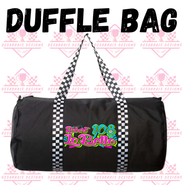 Robert LoBello Checkered Flag Duffle Bag