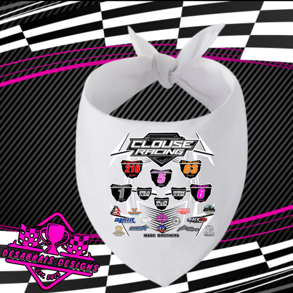 Clouse Racing Dog Bandana