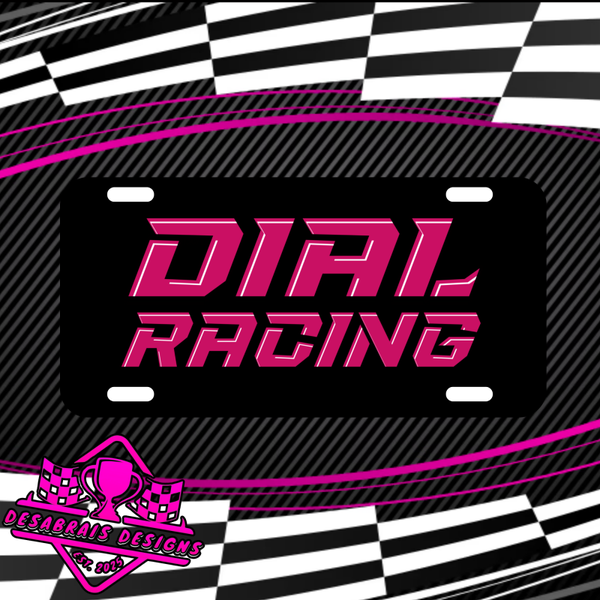 Dial Racing License Plate