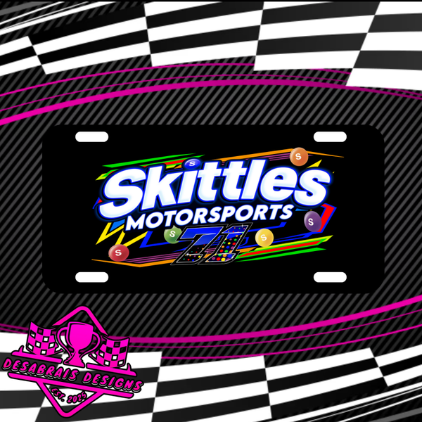 Skittles Motorsports License Plate