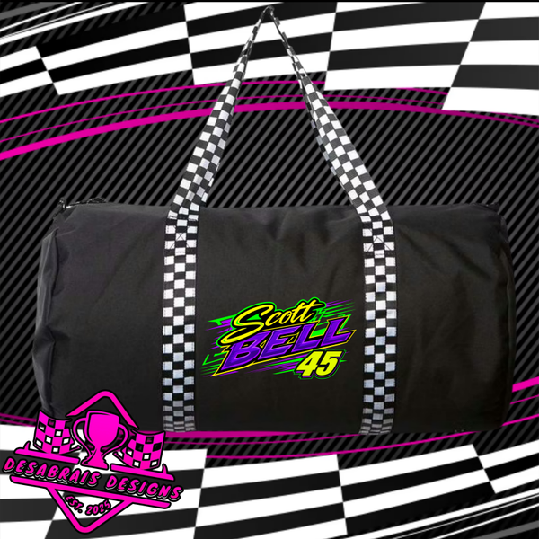 Scott Bell Checkered Flag Duffle Bag
