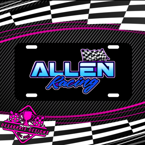 Allen Racing License Plate