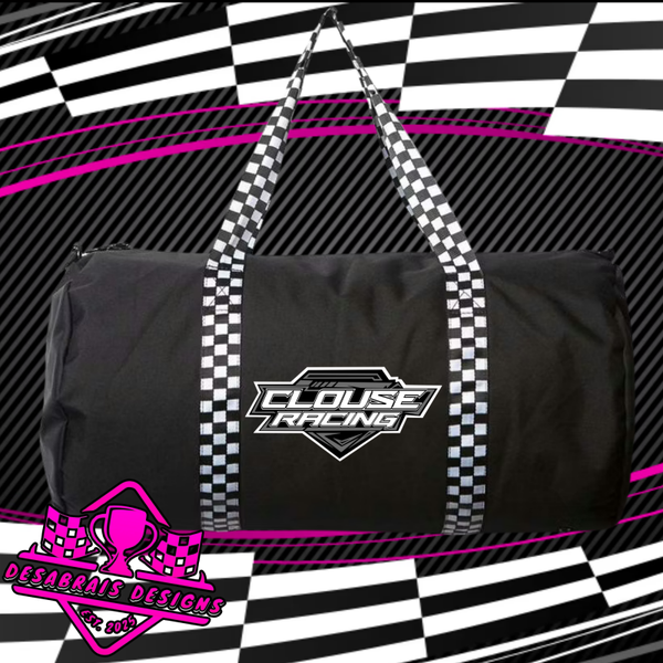 Clouse Racing Checkered Flag Duffle Bag