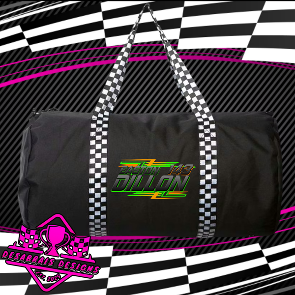 Easton Dillon Checkered Flag Duffle Bag