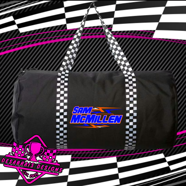 Sam McMillen Checkered Flag Duffle Bag
