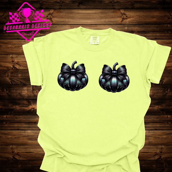 2 Black Sparkle Comfort Color Fall Tee