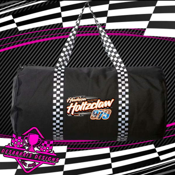 Hudson Holtzclaw Checkered Flag Duffle Bag