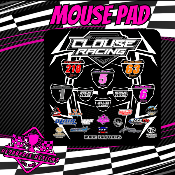 Clouse Racing Mouse Pad