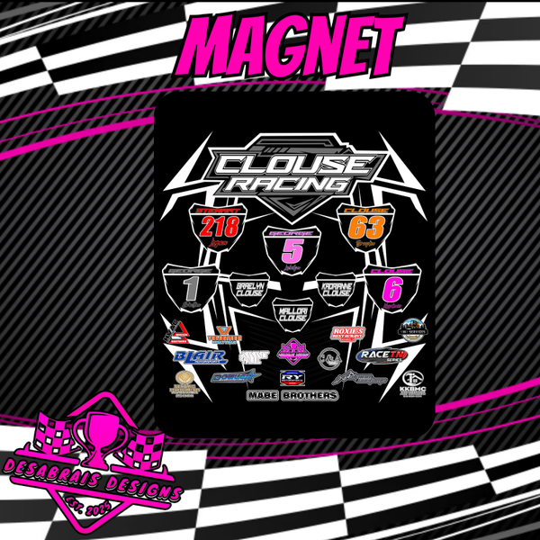 Clouse Racing Fridge Magnet