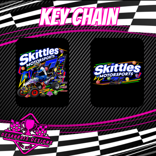 Skittles Motorsports Key Chain