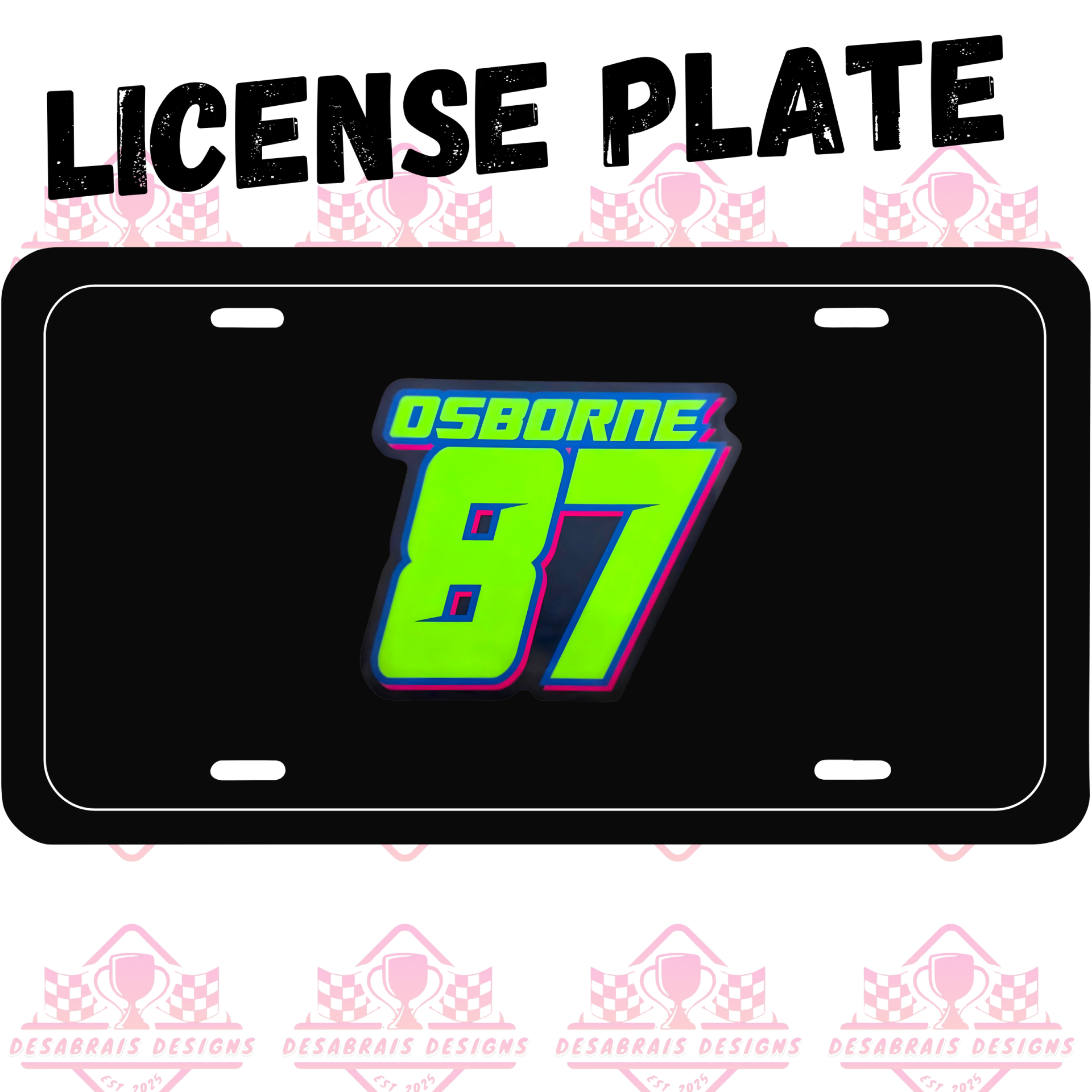 Osborne Motorsports License Plate