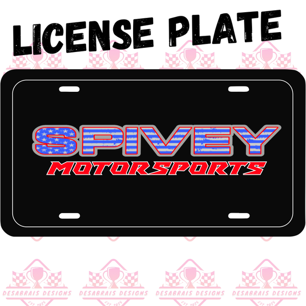 Spivey Motorsports License Plate