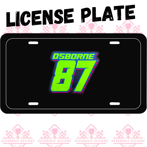 Osborne Motorsports License Plate