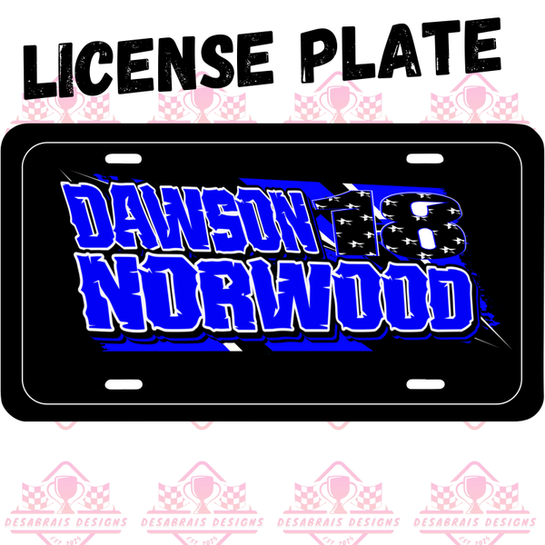 Dawson Norwood License Plate