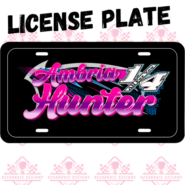 Ambria Hunter License Plate