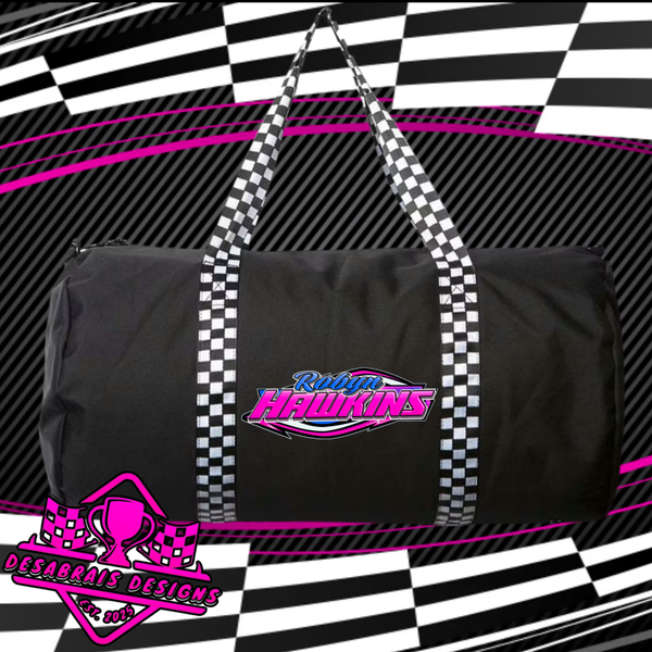 Robyn Hawkins Checkered Flag Duffle Bag