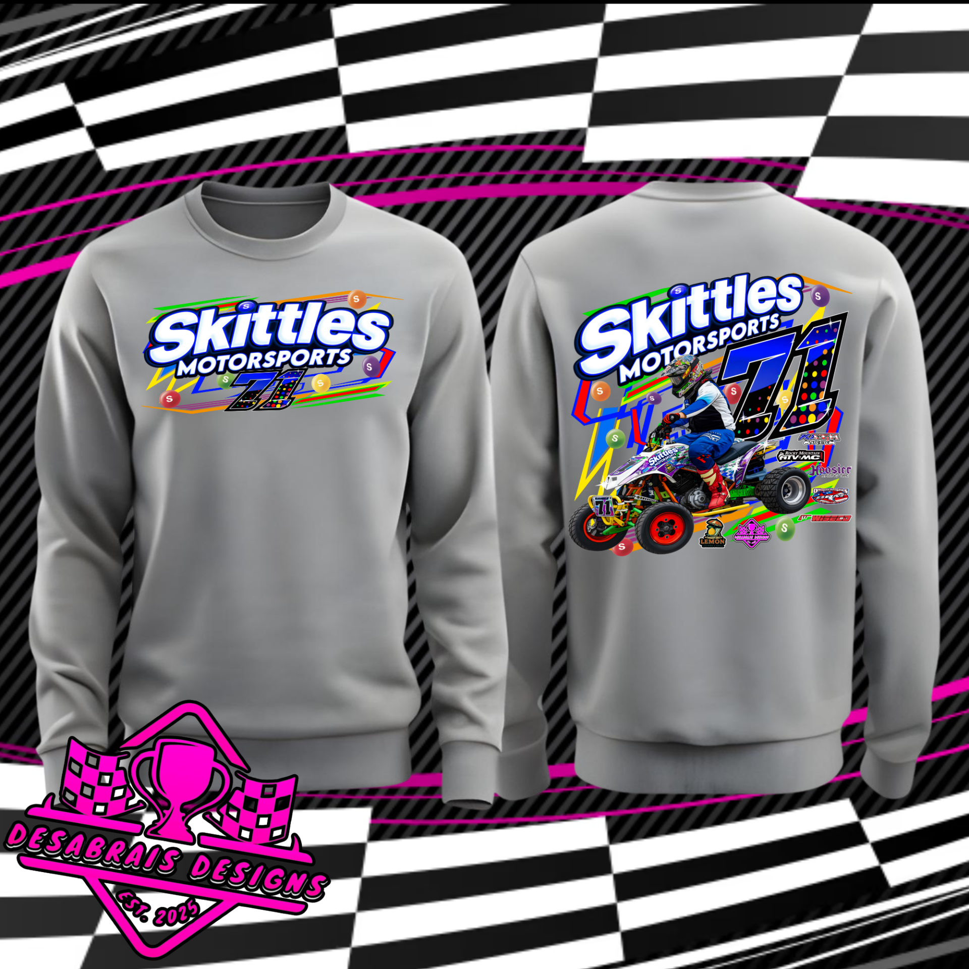 Skittles Motorsports Youth Crew Neck