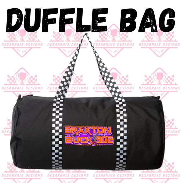 Braxton Buck Checkered Flag Duffle Bag