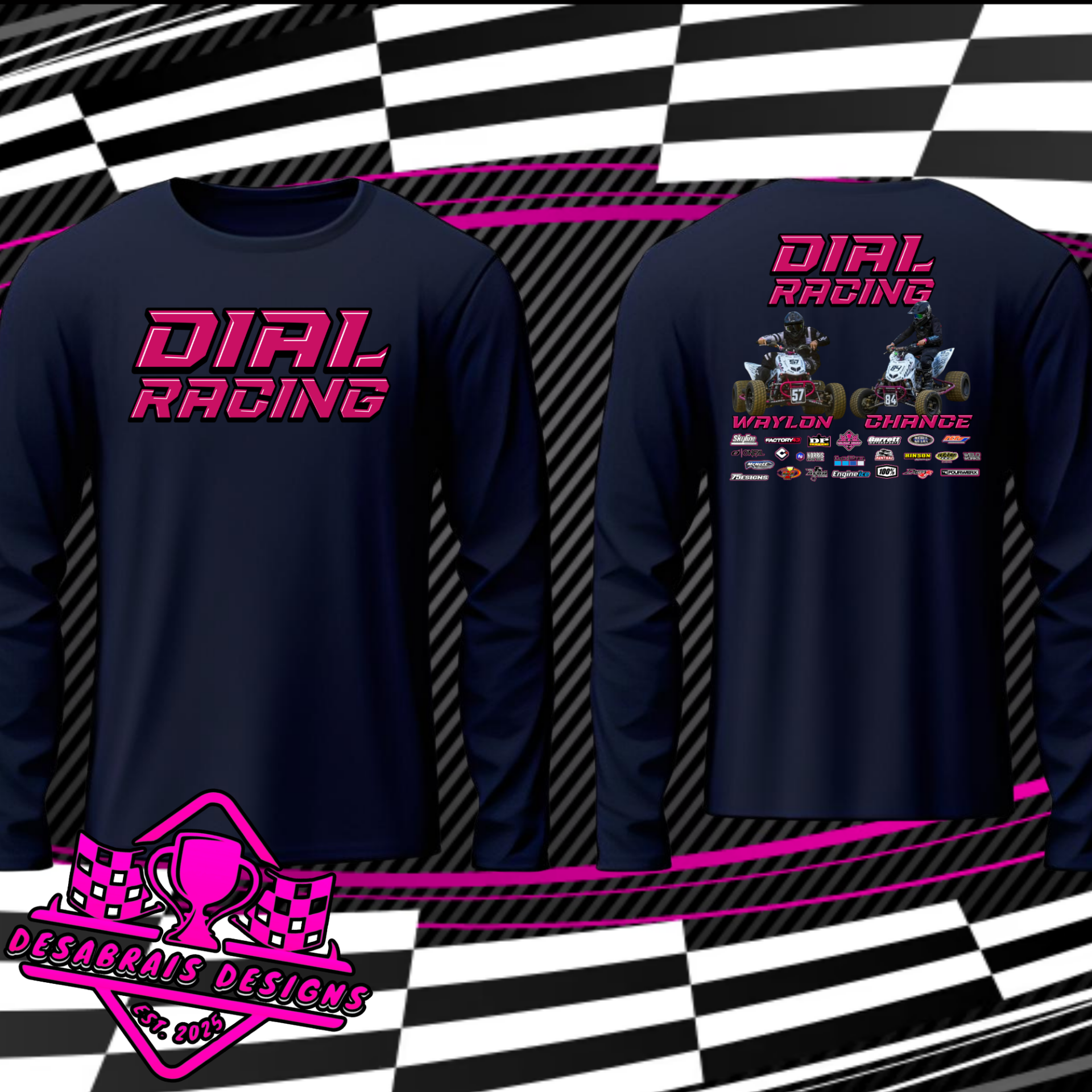 Dial Racing Plus Size Long Sleeve