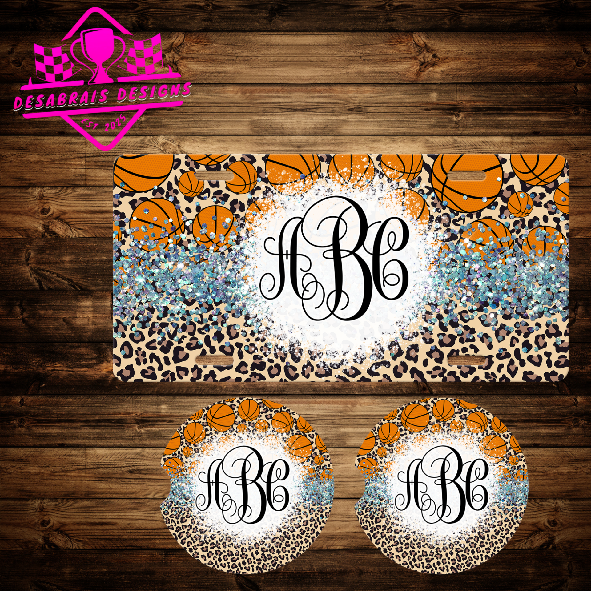 Basket Ball Leopard Sparkle Bundle