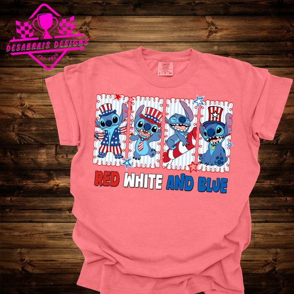 Blue Guy RWB #4 Comfort Color Tee