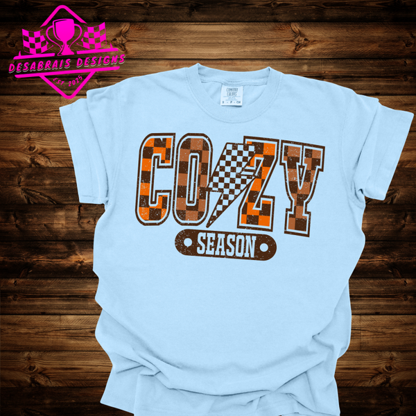 (1) Cozy Season Lightening Bow Fall Tee