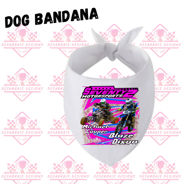 Seventy 2 Motorsports Dog Bandana
