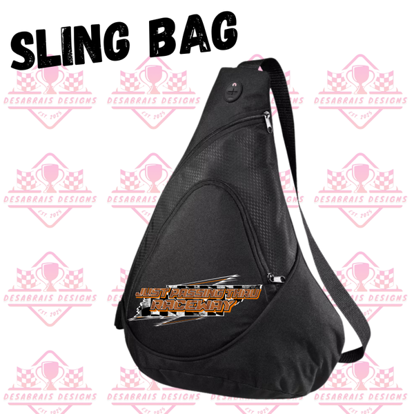 Just Passing Thru Raceway Sling Bag