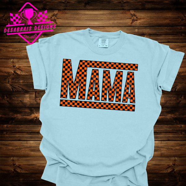 Mama Checkered Comfort Color Fall Tee