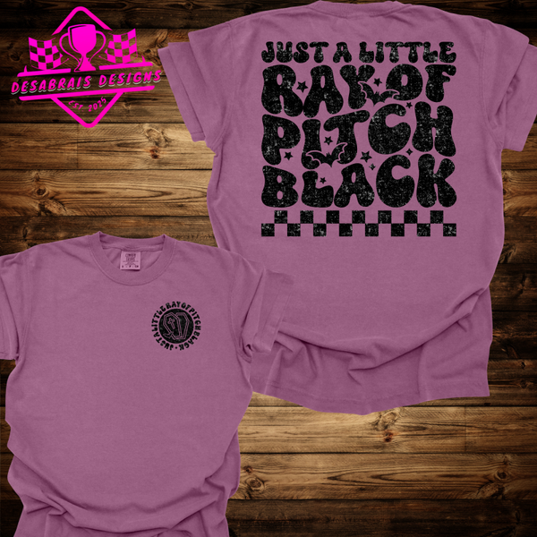 Just A Little Ray Of Pitch Black W/ Pocket Comfort Color Fall Tee