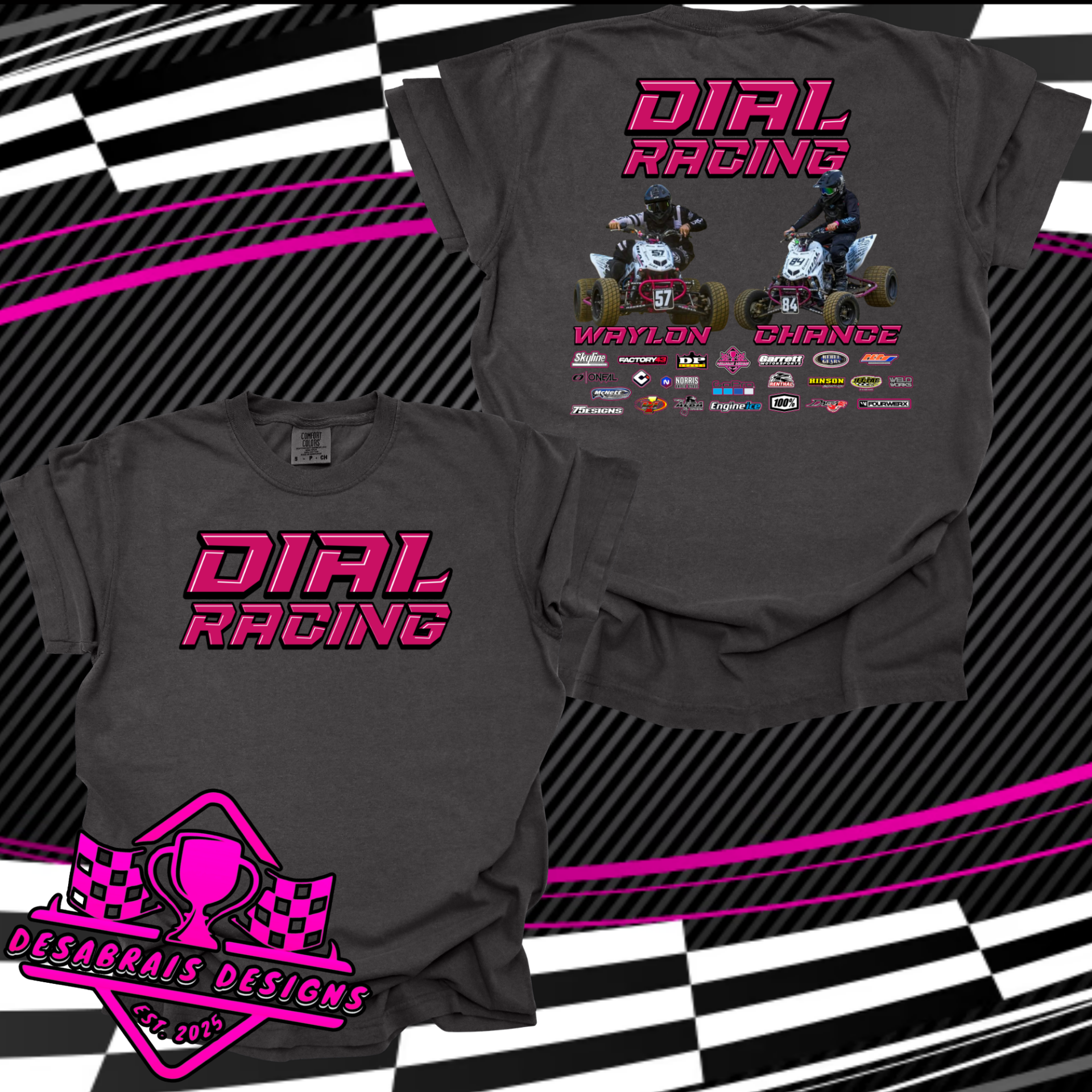 Dial Racing Comfort Color Plus Size Tees