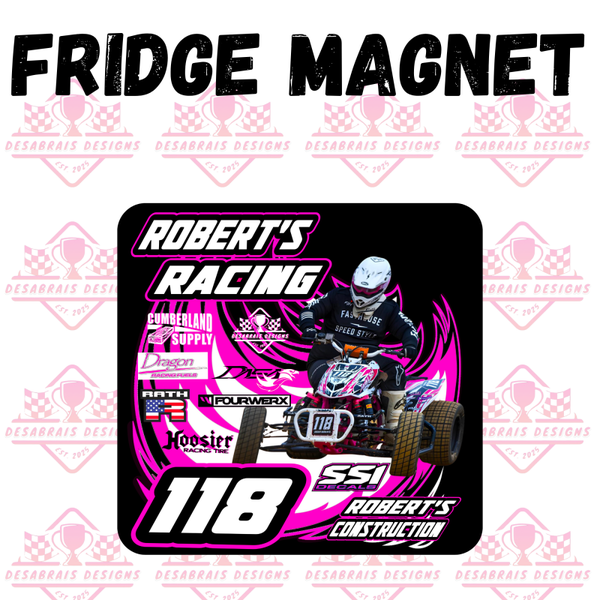 Roberts Motorsports Fridge Magnet