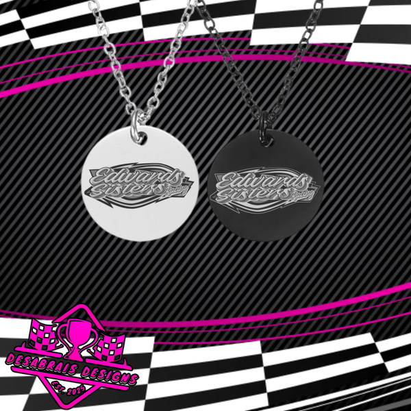 Edwards Sisters Racing Round Necklace