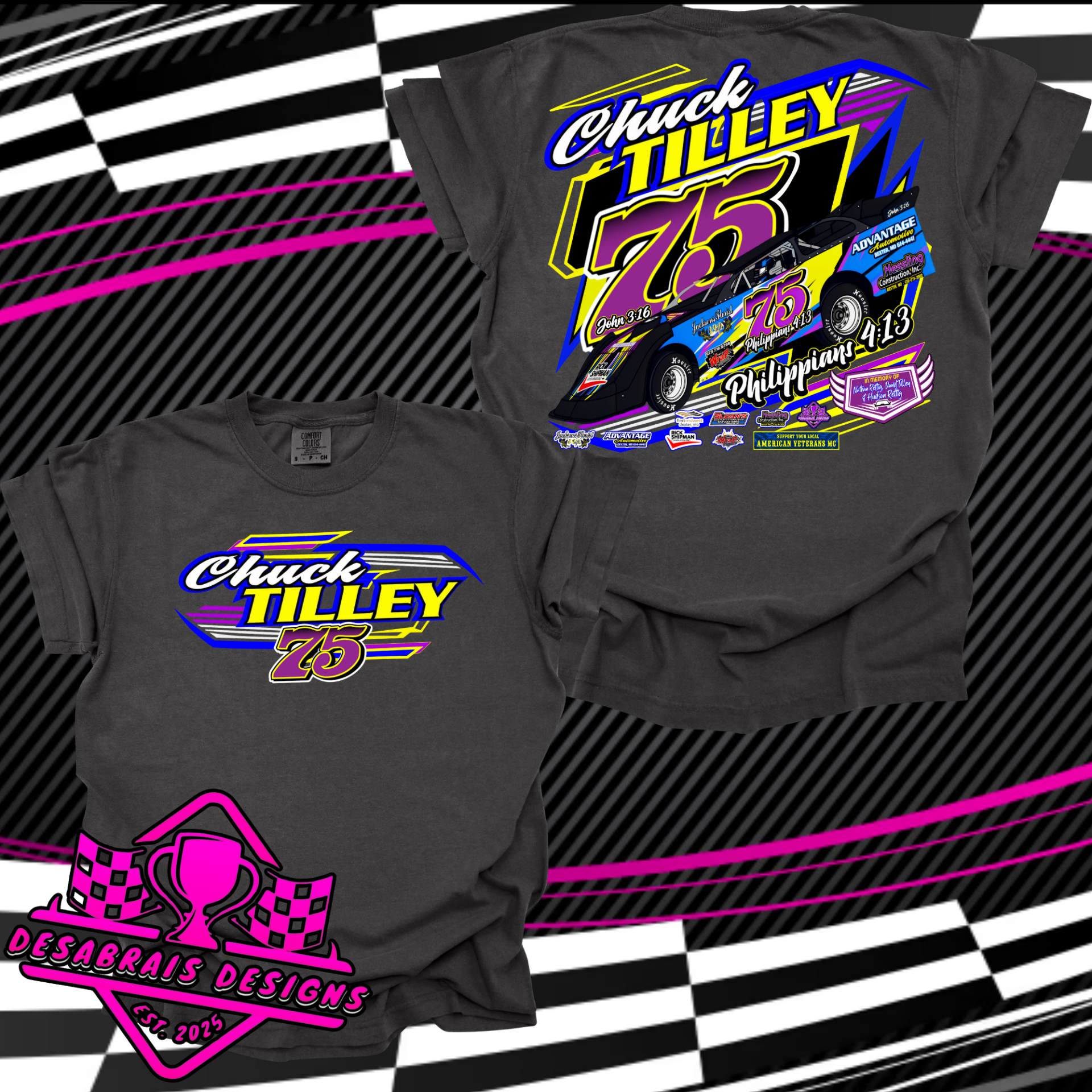 Chuck Tilley Comfort Color Plus Size Tees